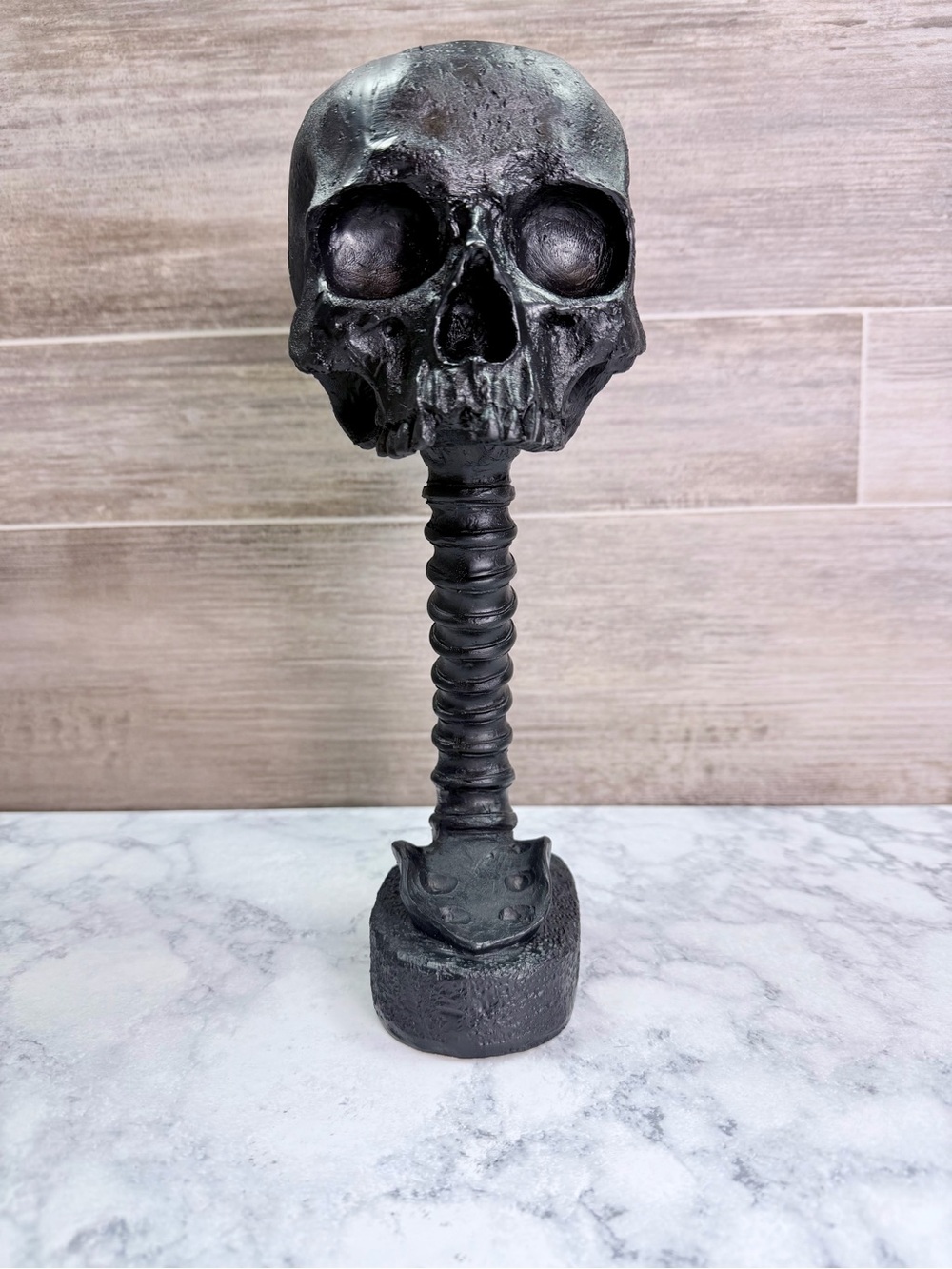 Resin Skull planter 11” tall